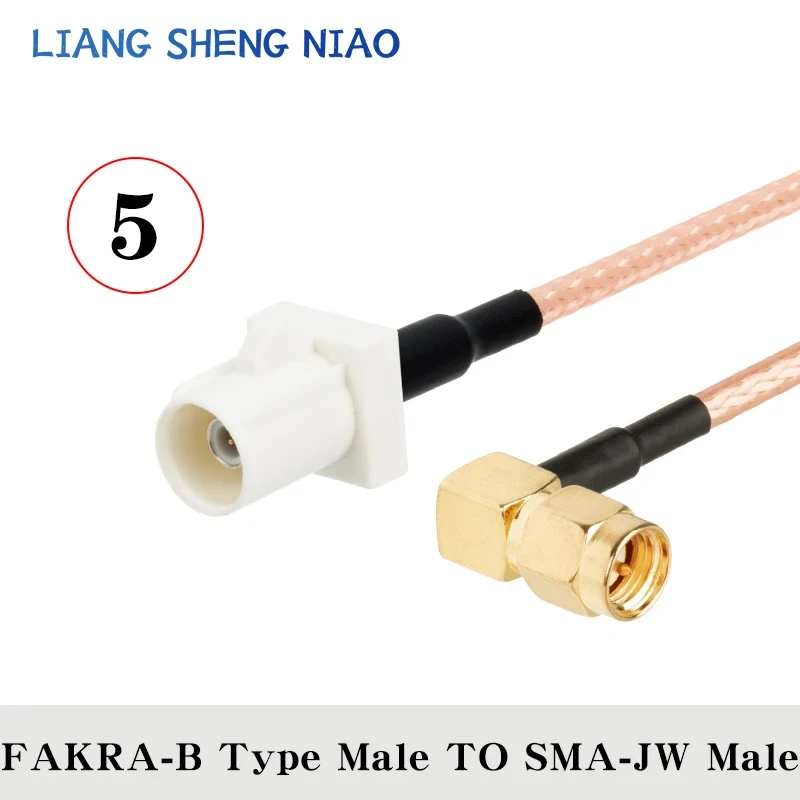 Imagem -03 - Conector de Cabo Coaxial rf rf Crimp para Antena Gps tipo Fakra b para Linha de Cabo Masculino e Feminino Sma Rg316 tipo 6g