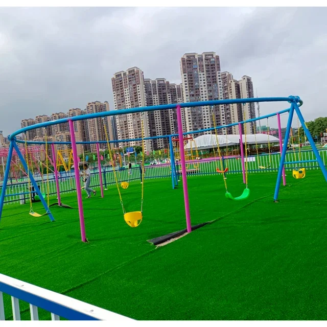 Large Outdoor Amusement Park Galvanized Steel Swings Set Outdoor City Park Entertainment Swing for Kids and Adults