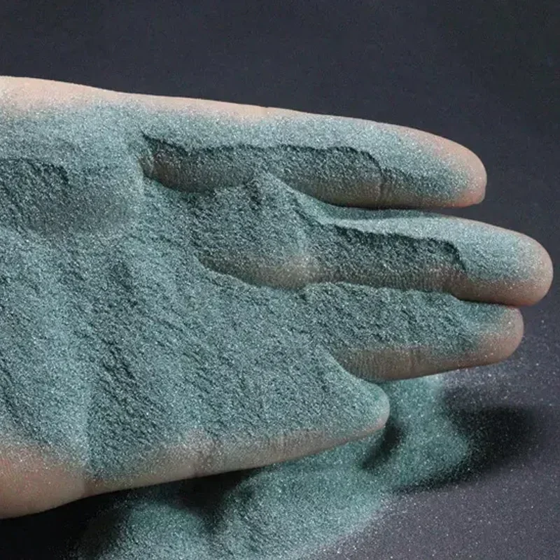 مسحوق كربيد السيليكون الأخضر 200 جرام بحجم جسيم 60-1200، مزود بآلة طبلة تهتز، يستخدم لتلميع اليشم #6