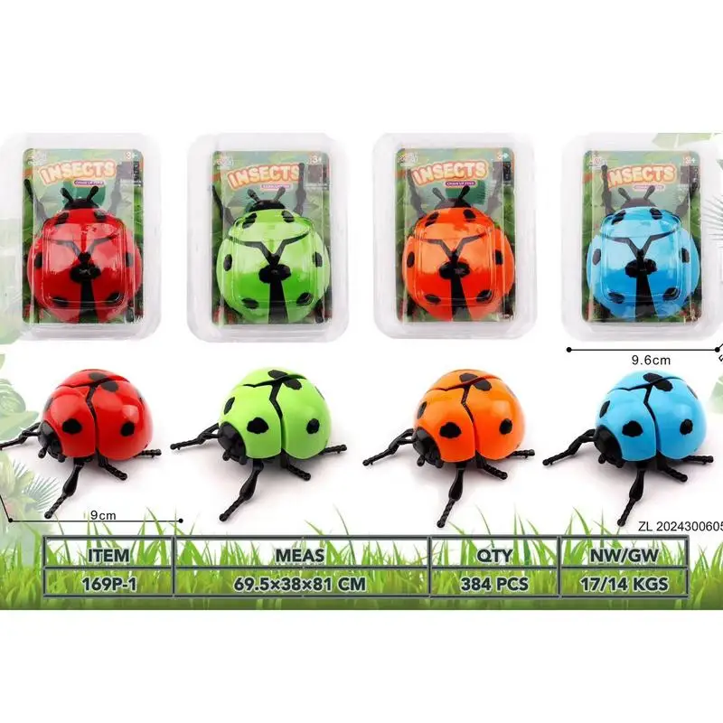 Wind-Up Animals Toys Cute Clockwork Wind-Up Toy Novelty Ladybug Simulation Animal Winding Toy Kids Party Supplies For Boys And