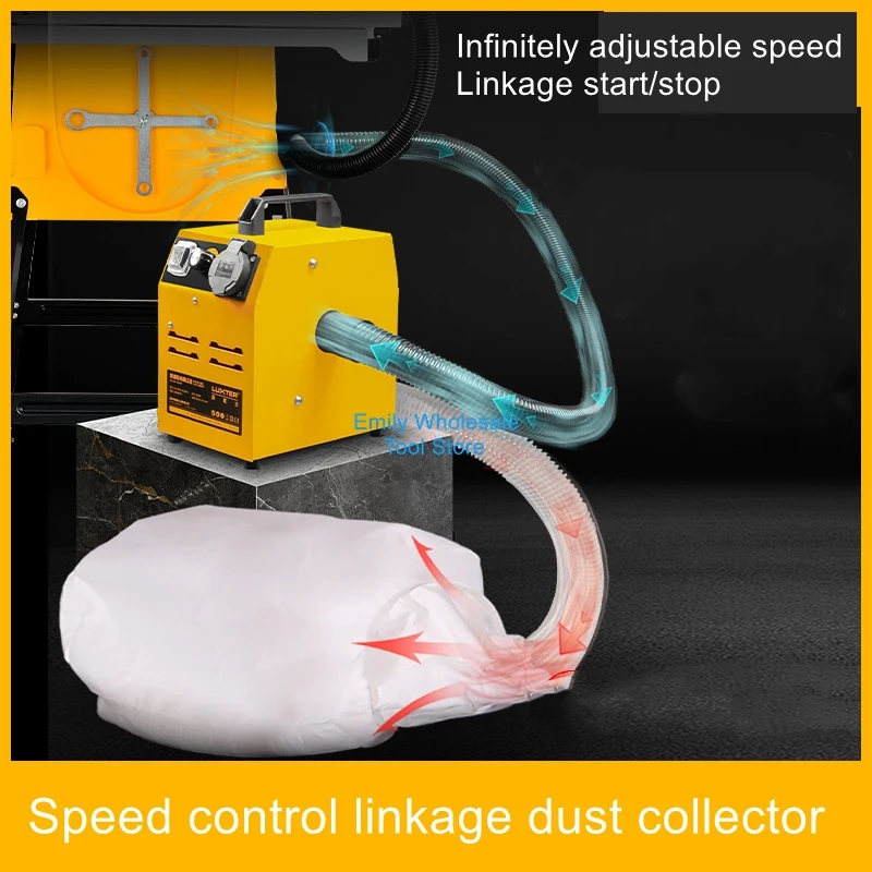 

Infinitely adjustable speed small bag multifunctional linkage woodworking dust wood chip vacuum cleaner dust collector