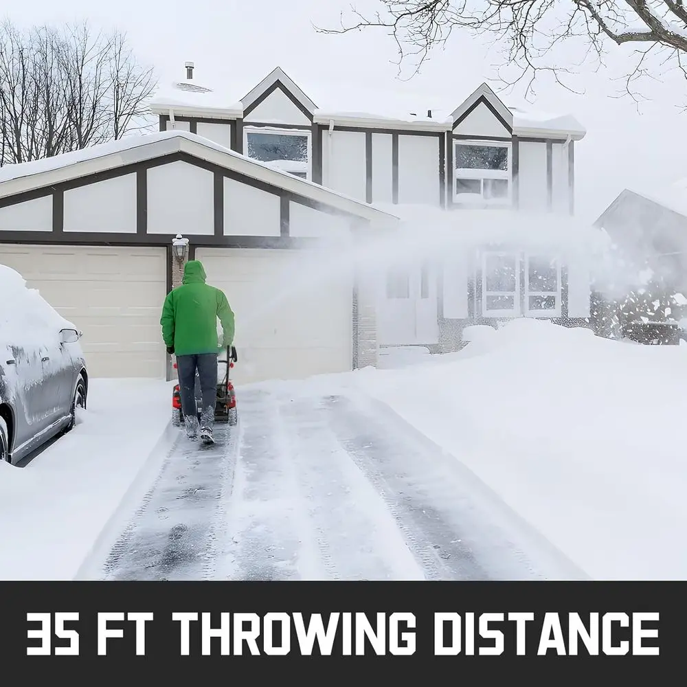 Gas Snow Blower 21 Single-Stage 212cc, Compact & Lightweight, Recoil Start