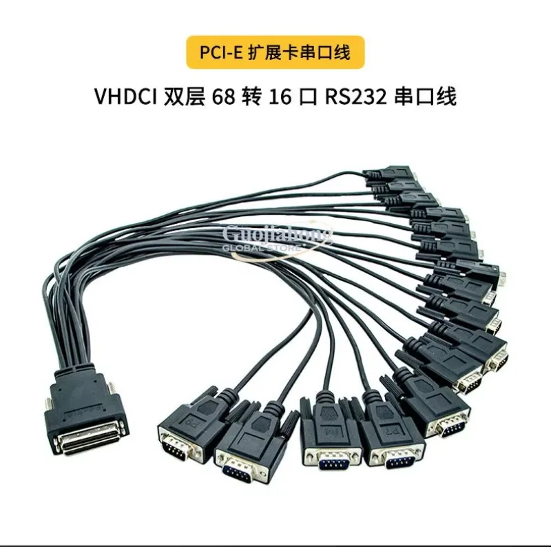 

2026 HOT Dual-layer VHDCI68 to 16-port RS232 serial cable PCI-6229 control equipment data collection card cable