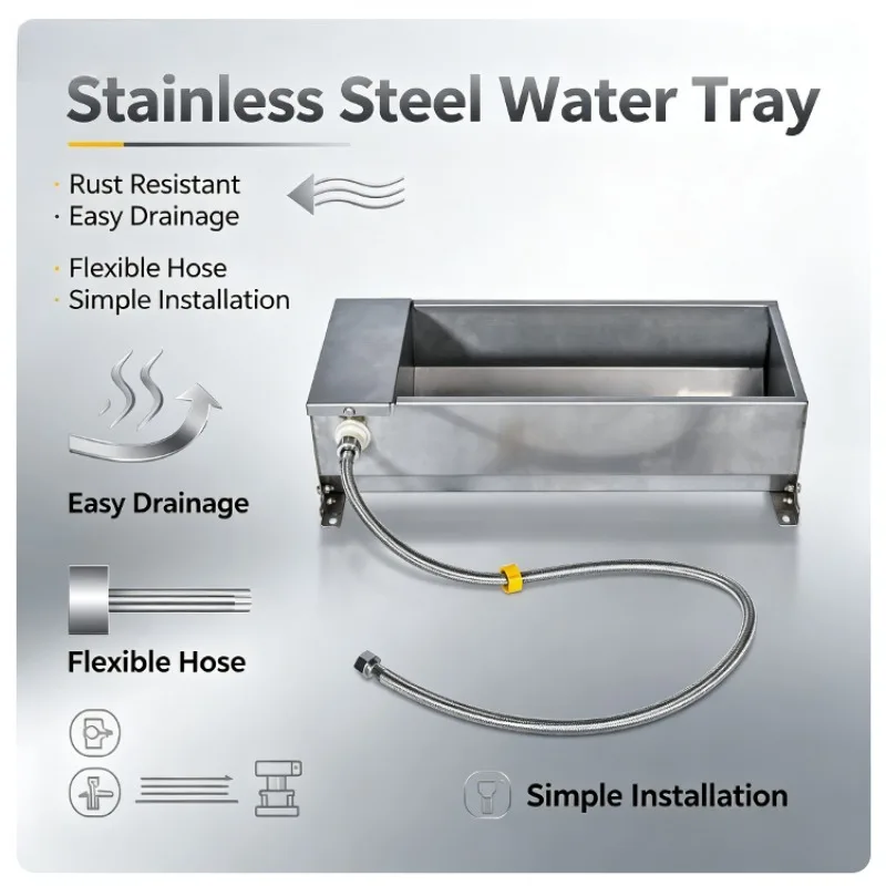 Stainless Steel Automatic Poultry Drinker Rectangular Large Capacity Anti-contamination Water Trough For Chicken Duck Pigeon