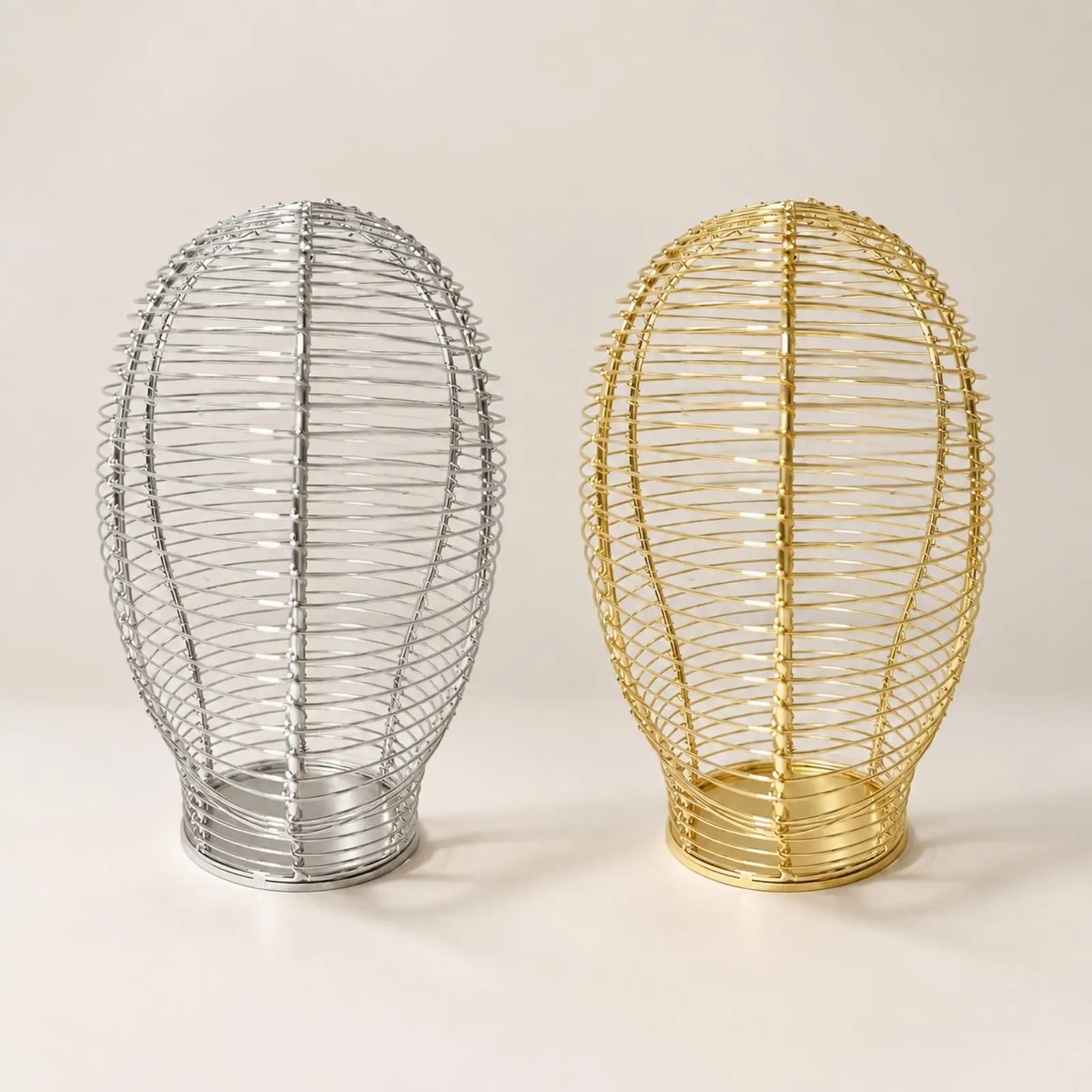 Head Form Multipurpose Spherical Cage Hat Stand Mannequin Head with Base