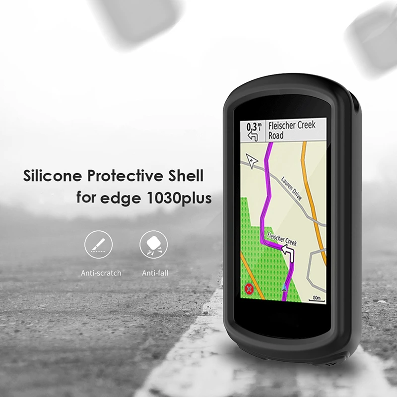 حافظة Smart-2X متوافقة مع Garmin Edge 1030 Plus GPS - غطاء حماية من السيليكون المقاوم للماء من السيليكا TPU - أسود