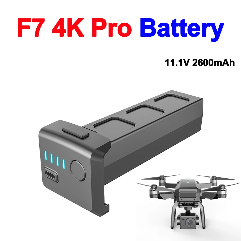 

SJRC Original F7 Drone Battery 11.1V 2600mAh Battery For F7 4K Pro Brushless 5G Wifi PFV Drone Accessories Parts