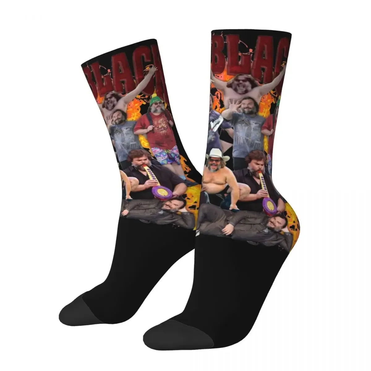 Hip-hop Women Men Vintage Jack Black Bootleg Dress Socks American Actor Accessories Soft Socks Warm Best Gifts