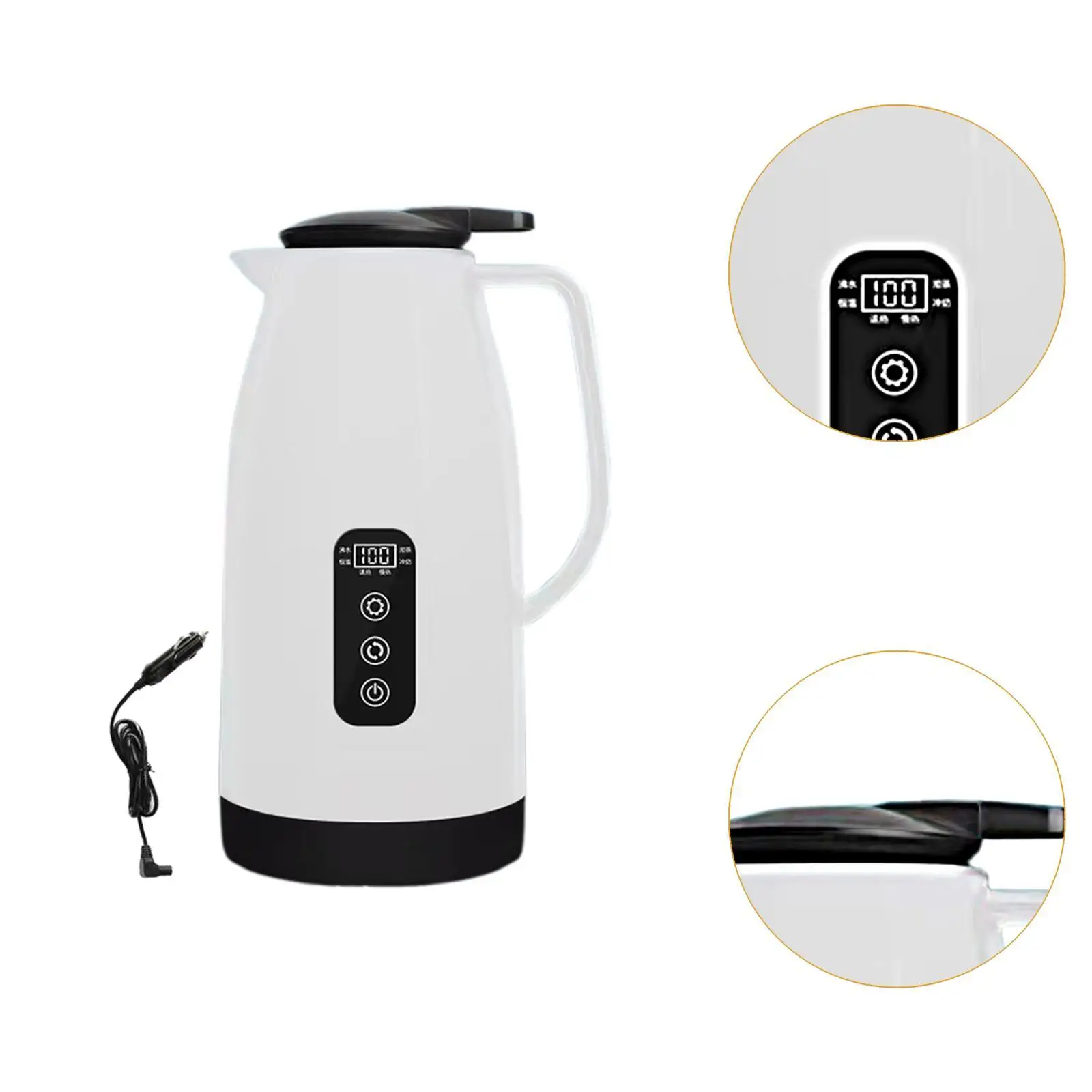 Chaleira para carro de viagem 12V 24V Isqueiro Aquecimento Chaleira Caldeira de água