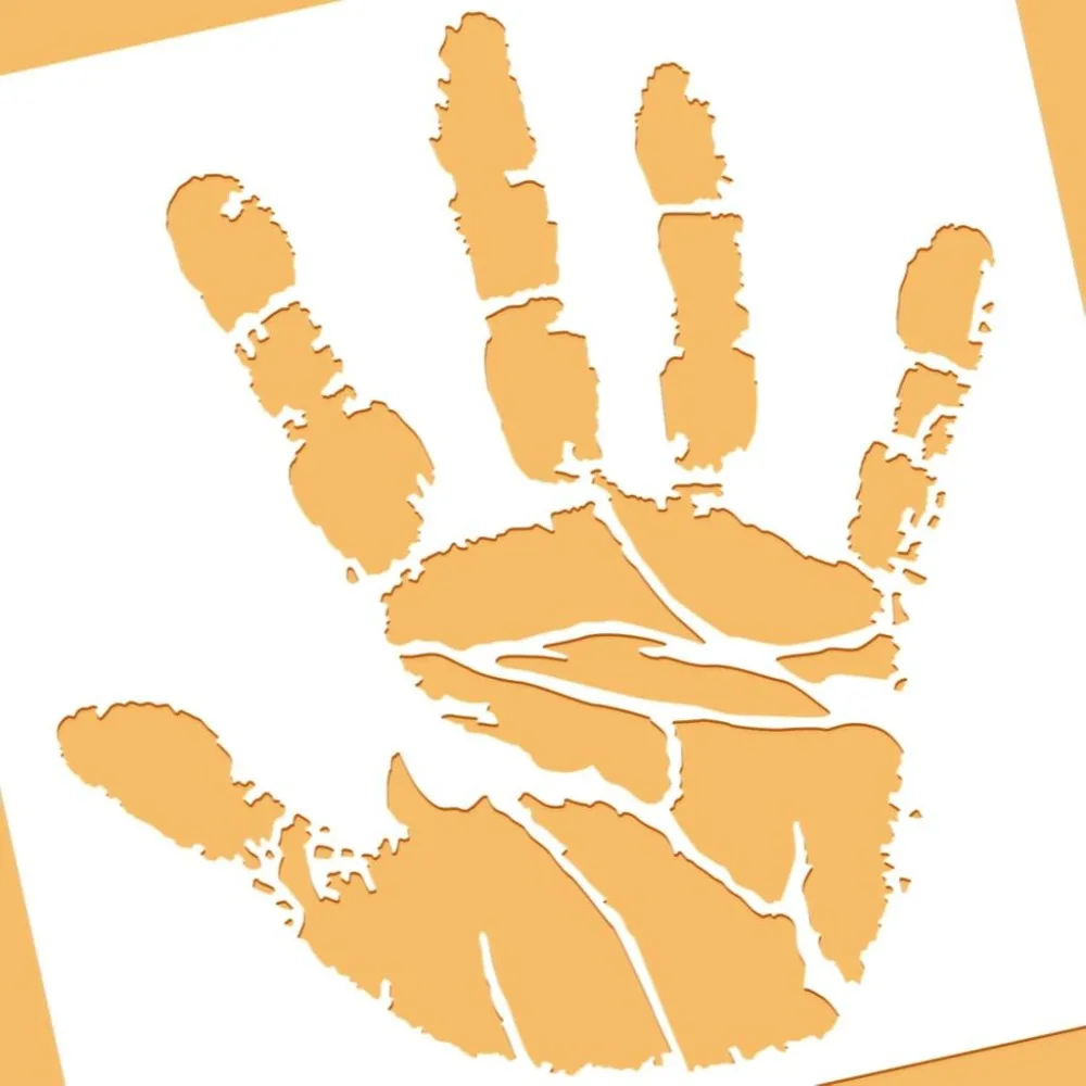 Hand Print Plastic Painting Stencils, Reusable DIY Templates