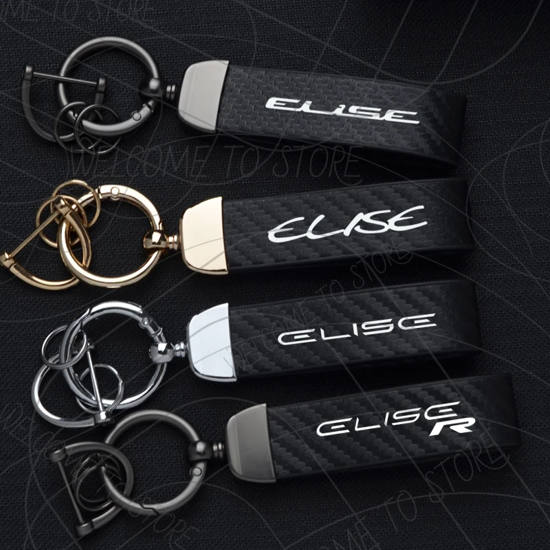 Автомобильный брелок из искусственной кожи для Lotus Elise R с логотипом S1 S2 111R 340R Sprint, брелок из углеродного волокна, цинковый сплав, автомобильный брелок, аксессуары Автомобильный брелок из искусственной кожи для Lotus Elise R с логотипом S1 S2 111R 340R Sprint, брелок из углеродного волокна, цинковый сплав, автомобильный брелок, аксессуары