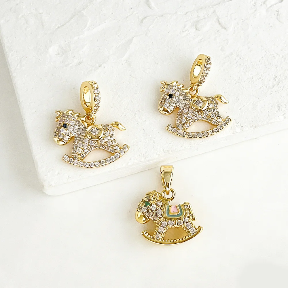 

Сердечный дизайн 30 шт. в форме лошади/ожерелье с подвеской «сделай сам»/покрытие из настоящего золота/ручная работа/ювелирные аксессуары/подвески для ожерелья # 196199