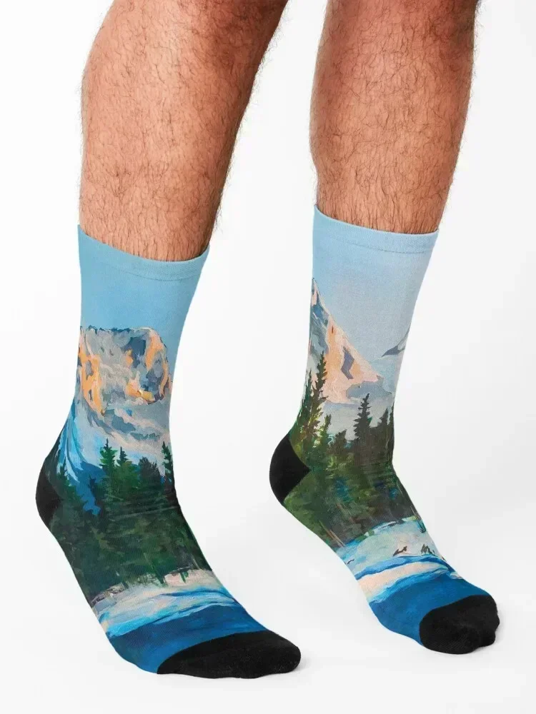 Three Sisters Socks floor floral golf Thermal man winter Socks Men Women's