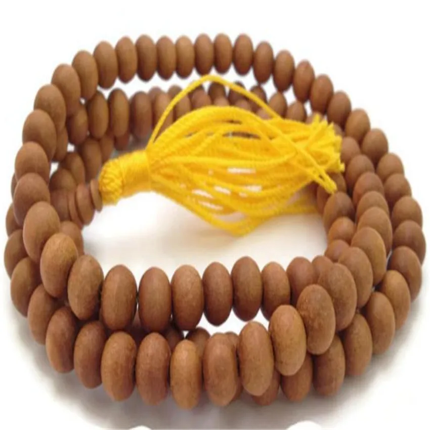 8mm Sandalwood Beads Bracelet Classic Eco-friendly Men's Teens Ethnic Handmade Mala