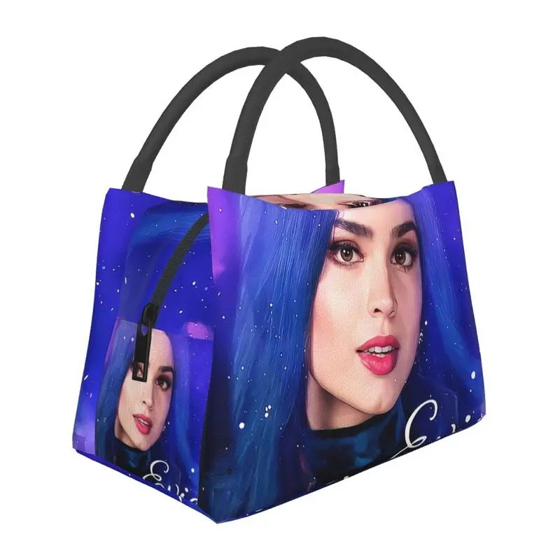 

Custom Evie Blue Princess Lunch Bag Men Women Cooler Thermal Insulated Lunch Boxes for Office Travel