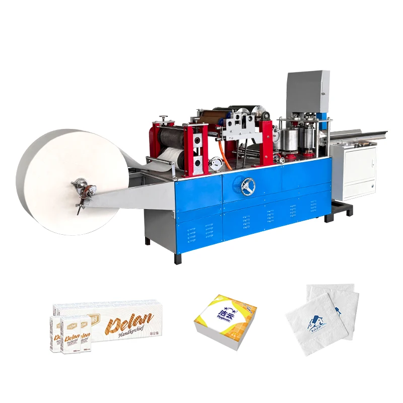 Automatic Napkin Paper Making Production Line Household Folding Machine with Gearbox Motor Bearing