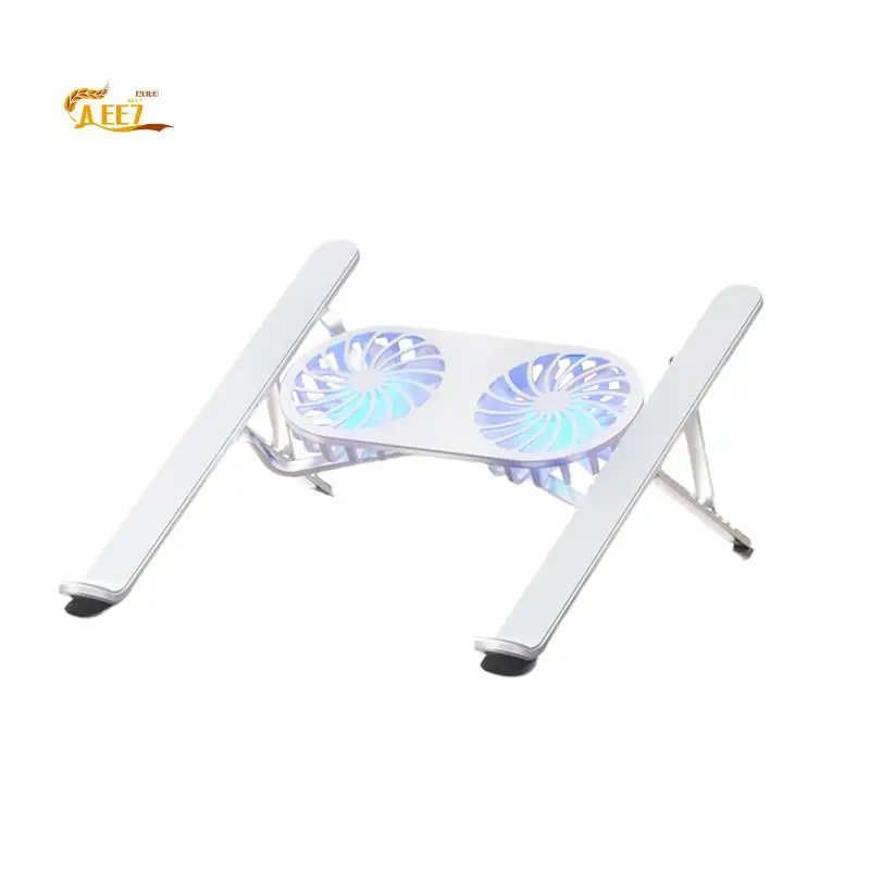 AEE7-Foldable Laptop Stand With Cooling Fan, Cooler Pad For Tablet - Enhanced Cooling Support And Portable Design