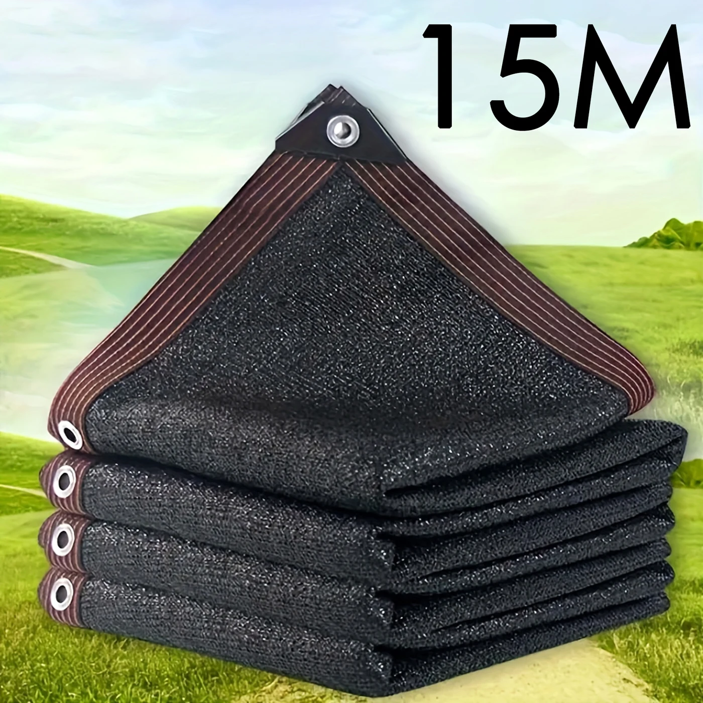 2-15m Black Sunshade Net Sun Shade Shading Sunblock Mesh Cover Plant Greenhouse Privacy Screen Garden Outdoor Anti-UV Cloth Home