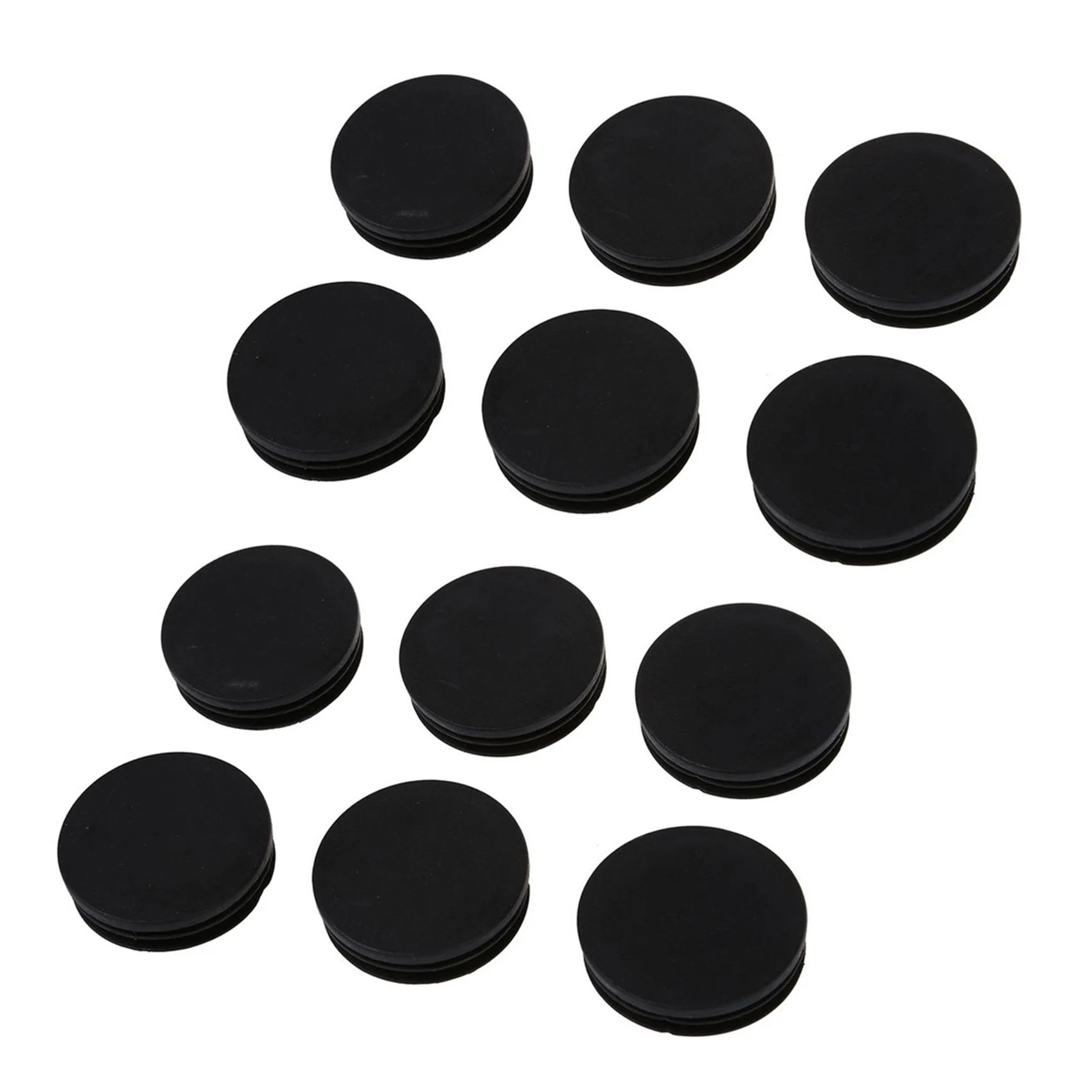 AB47-18 X Copri tappi per inserti per tubi tondi in plastica nera da 50 mm di diametro