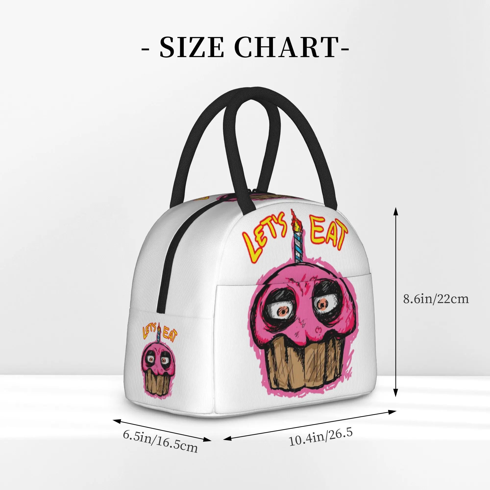 FNAF At Freddys Isolierte Lunchtasche, Kühltasche, Lunchbehälter, Cartoon-Lunchbox, auslaufsicher, für Mädchen, Jungen, College, Outdoor – Detail 4