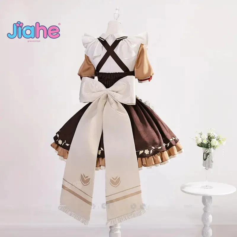 

Chisa Wuthering Waves Cosplay Costume Wig Coffee Cafe Dress Headband Apron Accessories Prop Christmas Party Girls Men Lolita set