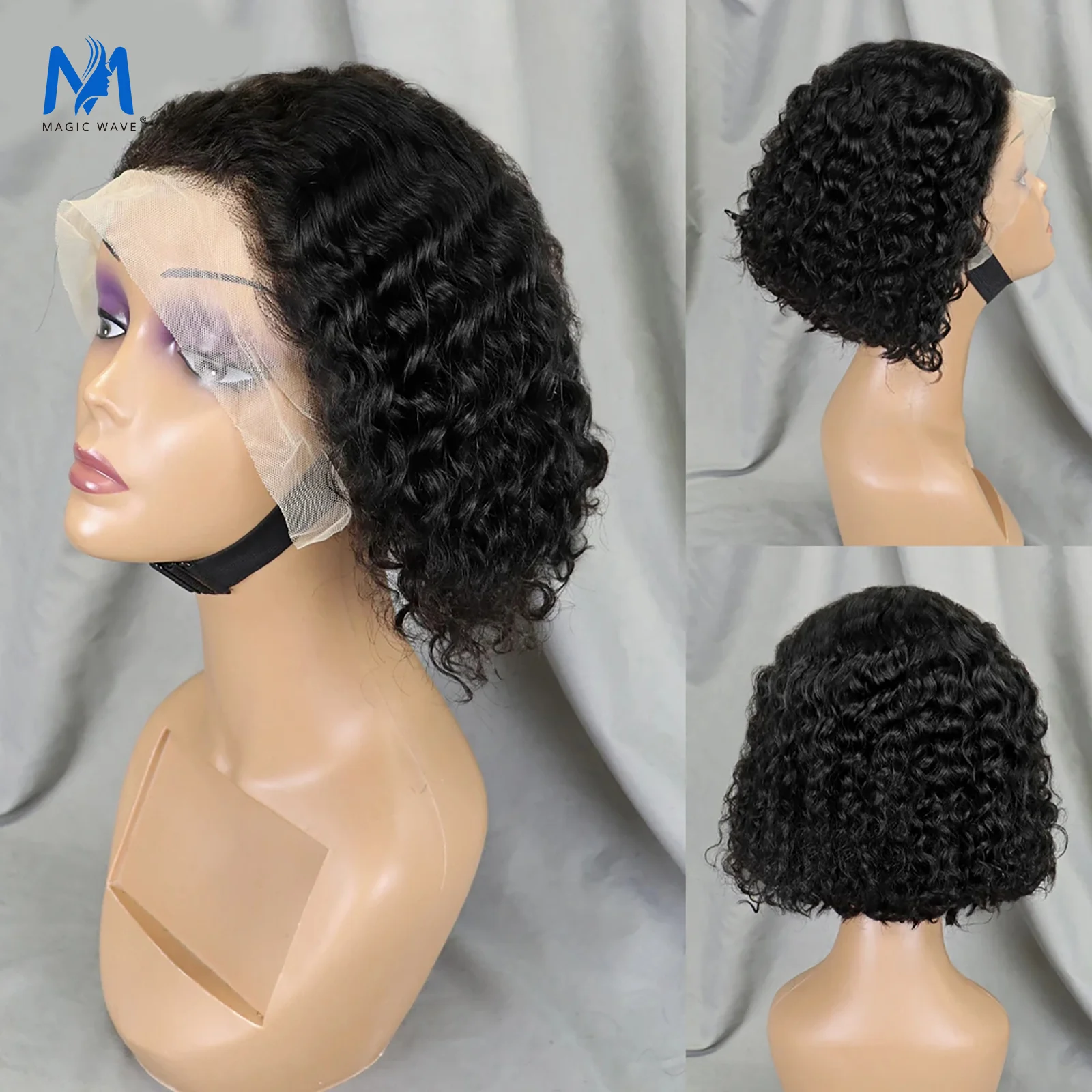 

13x4 Lace Front Wig Bob Water Wave Lace Closure Wig Human Hair Deep Curly Brazilian Human Hair Wigs with Baby Hair for Women