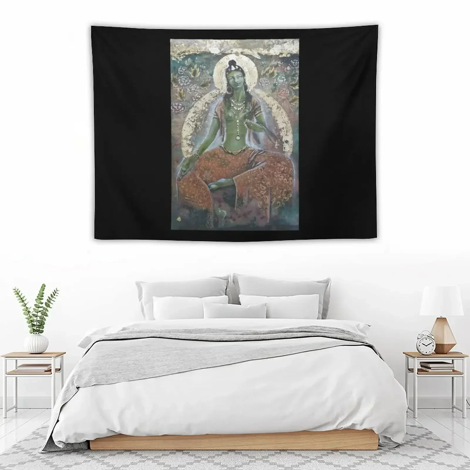 

Green Tara Tapestry Aesthetic Room Decorations Wall Tapestries Tapestry