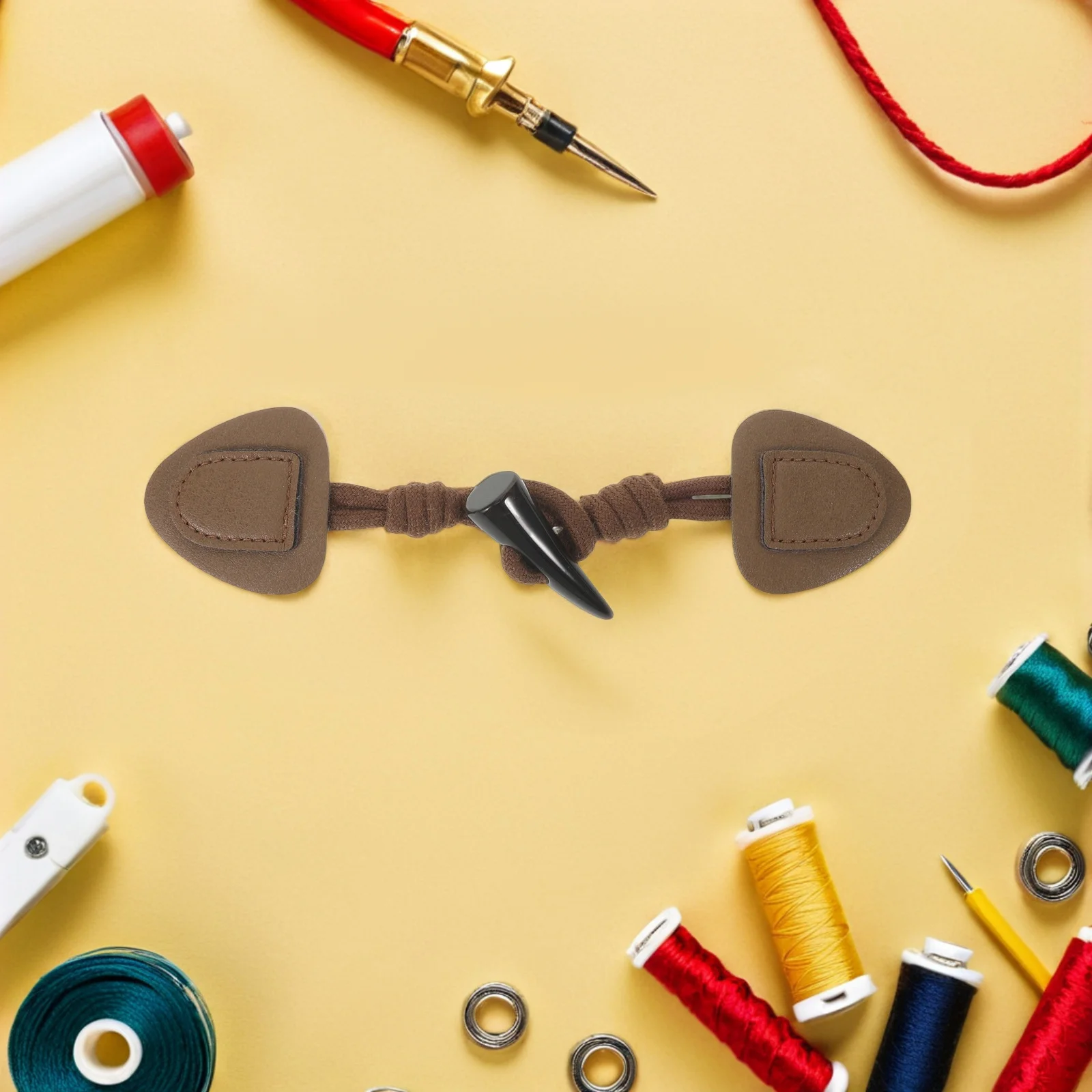 

Brown Horn Inspired Button Ideal for Men Women Winter Wear Outdoor Gear Repair Sewing Kit Accessory Trendy Functional