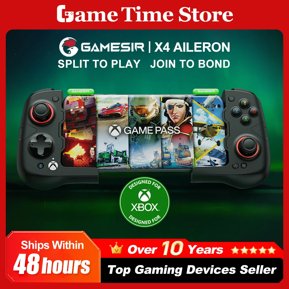 Gamesir X4 Aileron Bluetooth Mobile Cloud Gaming Controller Gampad for Android Hall Effect Joystick Seamless Wireless Connection