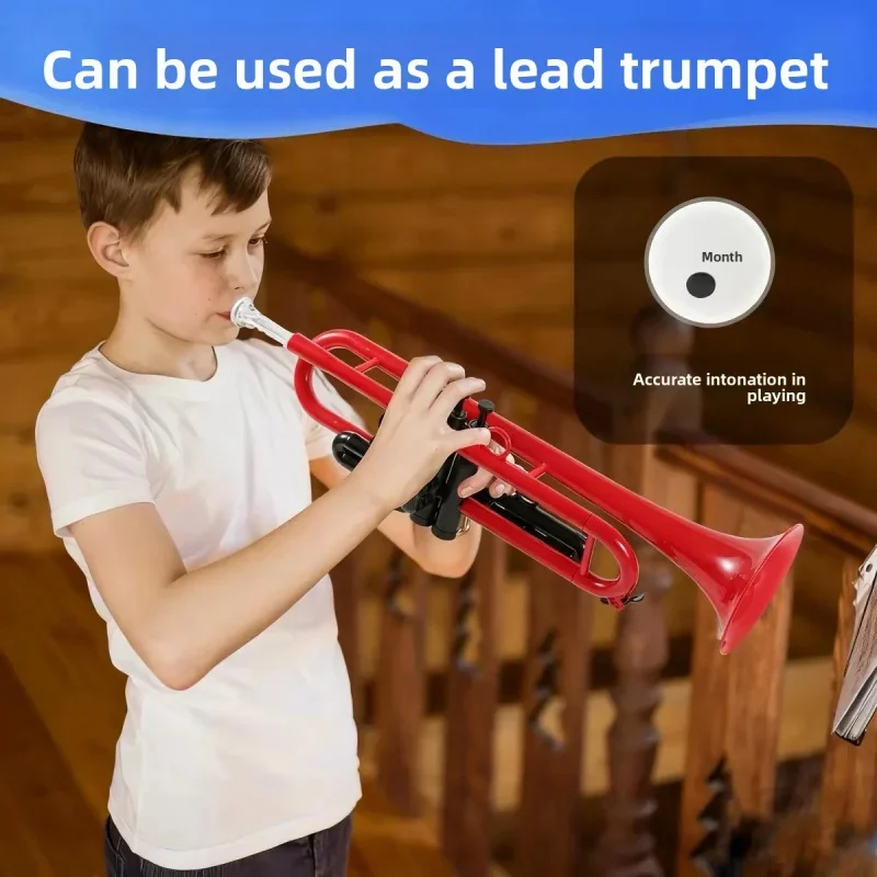 Second generation Plastic Trumpet B Flat C Universal Kids Adults Beginners Portable Lightweight Wind Instrument