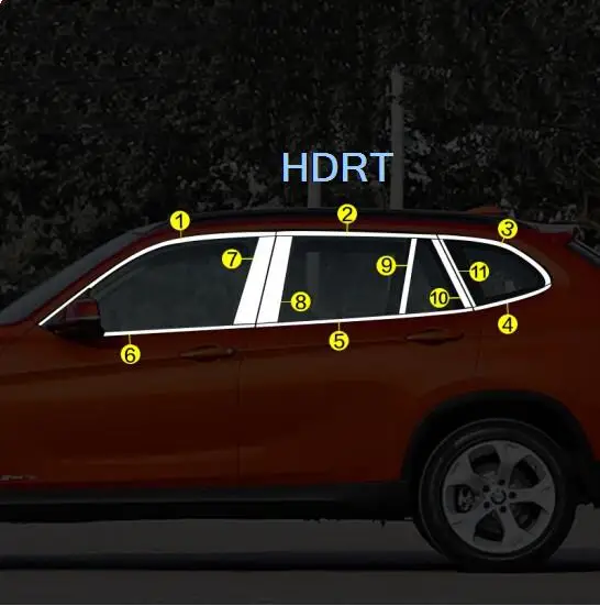 

Стайлинг автомобиля, отделка окон из нержавеющей стали, украшение, отделка столба для BMW x1 2010 2011 2012 2013 2014 2015, автомобильные аксессуары