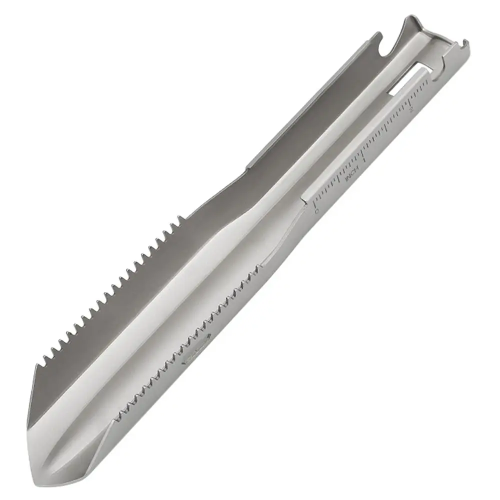 Durable Ultralight Titanium Hand Shovel Sawtooth Edge With Carrying Pouch Backpacking Trowel Multi Tool Shovel Emergency Use