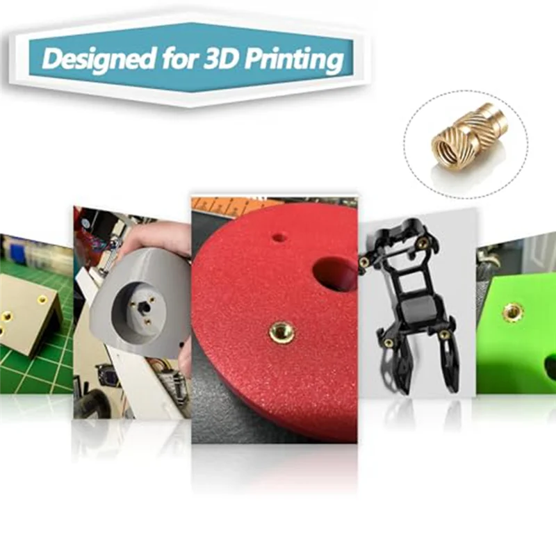 A67P-420Pcs M3/M4/M5 Threaded Inserts Assortment Kit For Components,Brass Knurled Nuts,Insert By Heat Into Plastic Parts