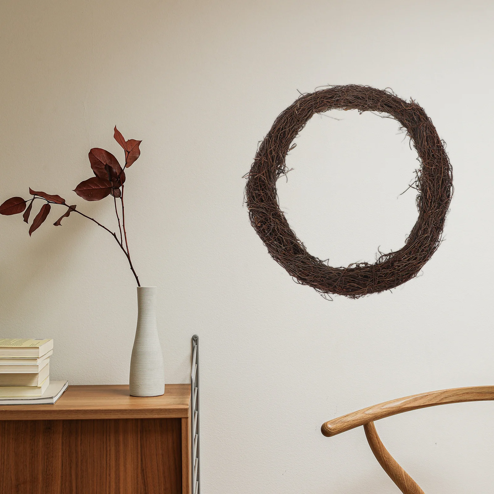 

2pcs 35Cm Natural Grapevine Christmas Diy Rattan Vine Branch Wreath For Wedding Home Holiday Party Wall Decor Craft Wreath