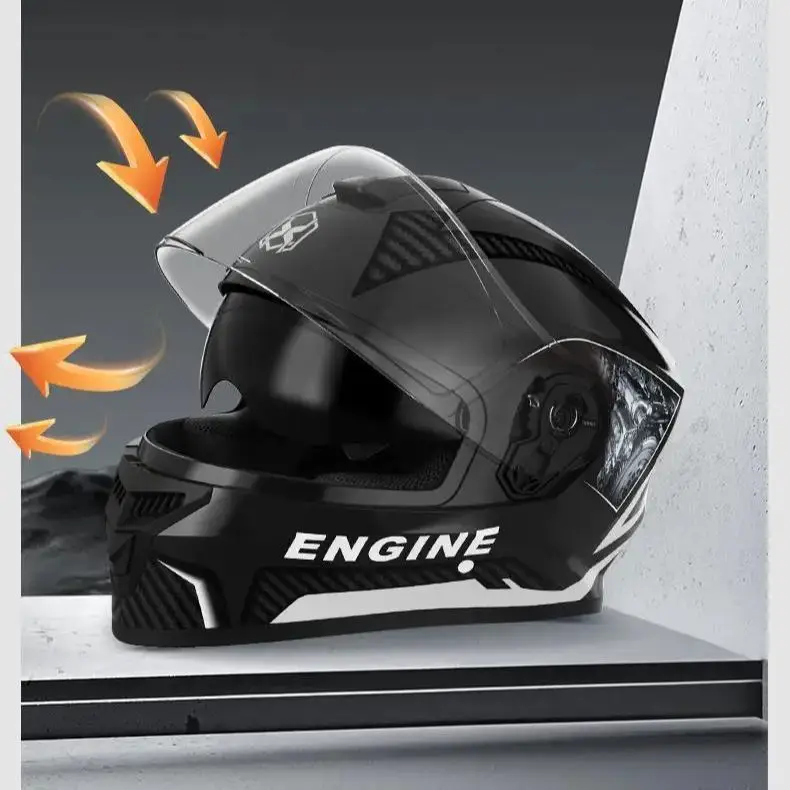 

Casco de motocicleta Unisex, casco de cubierta completa cálido antivaho de invierno para hombres y mujeres, acceso a equipo de m