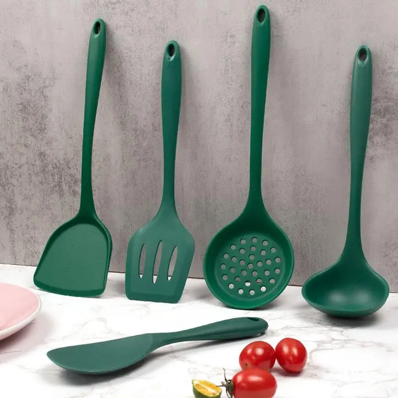 Spatule à frire en silicone de qualité alimentaire, accessoires de cuisine souples flexibles pour la cuisson, service à remuer Assad