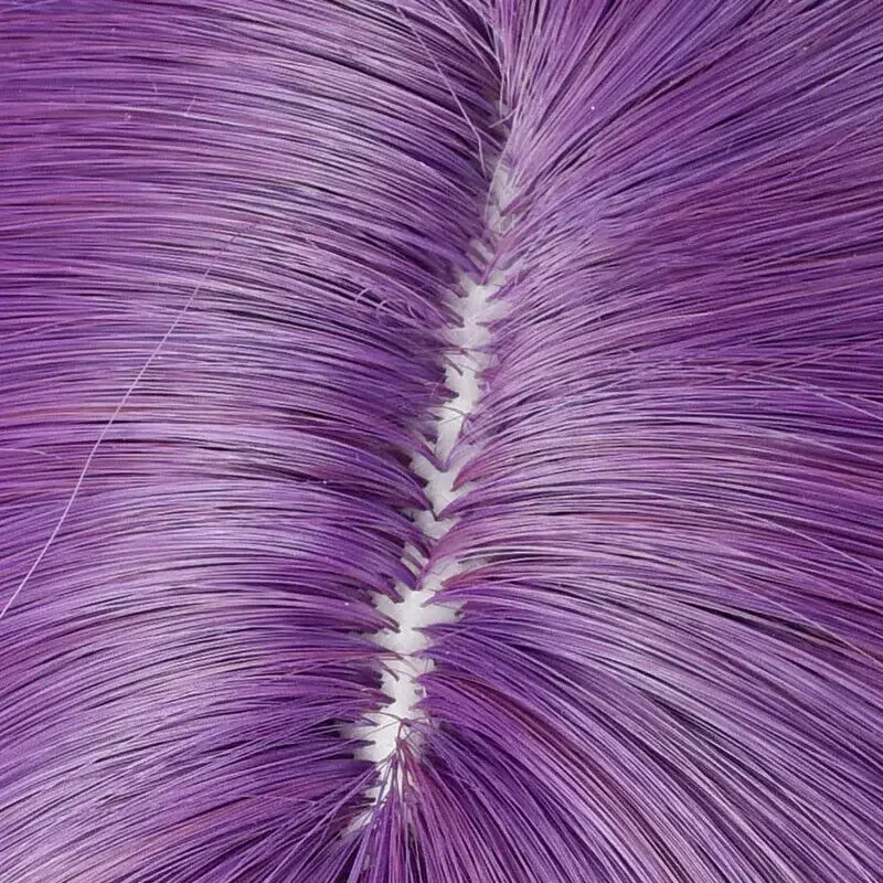 Peluca de anime para Cosplay Kamishiro Rize de 70 cm color púrpura para mujer, resistente al calor, cabello sintético 4