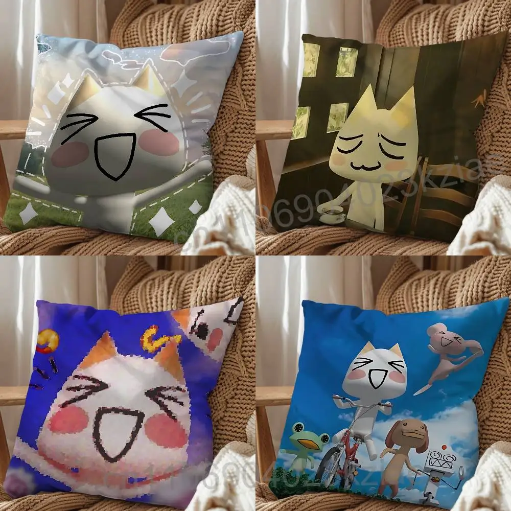 Talking about love food Toro Inoue Print Throw Pillow Cover Square Cushion Case for Living Room Bedroom Decor