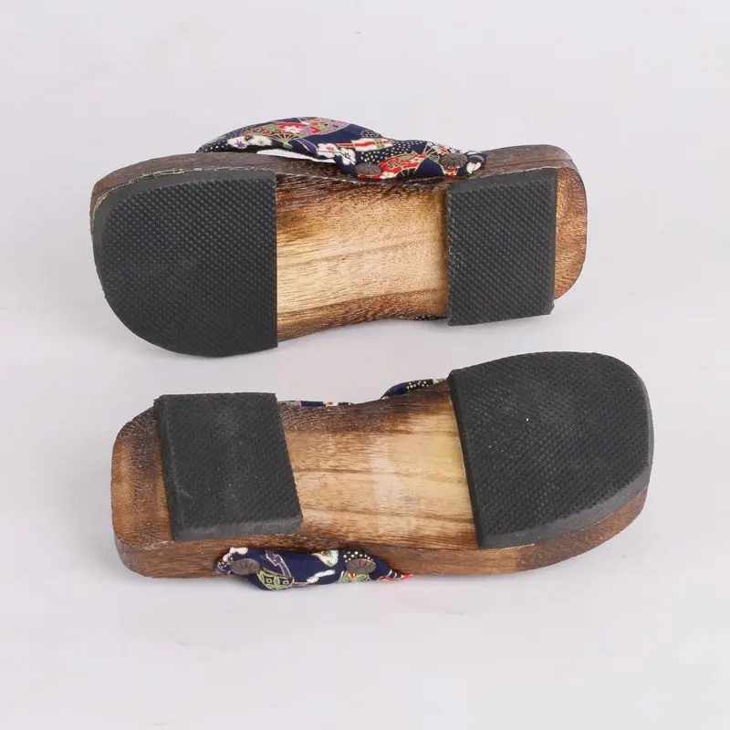 애니메이션 닌자 어린이 코스프레 나무 나막신 소년 소녀 여름 플립 플롭 샌들 어린이 게타 슬리퍼 학생 기모노 댄스 신발