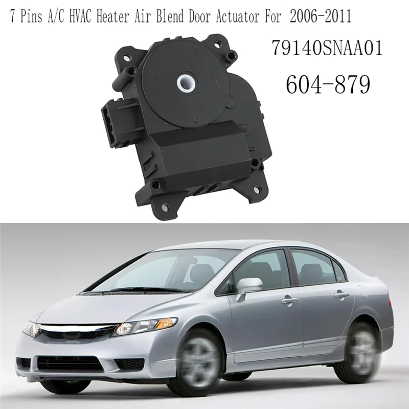

Точный 79140SNAA01 7-контактный привод двери воздушной смеси обогревателя кондиционера HVAC для Honda Civic 2006-2011 79140-SNA-A01 604-879 604879