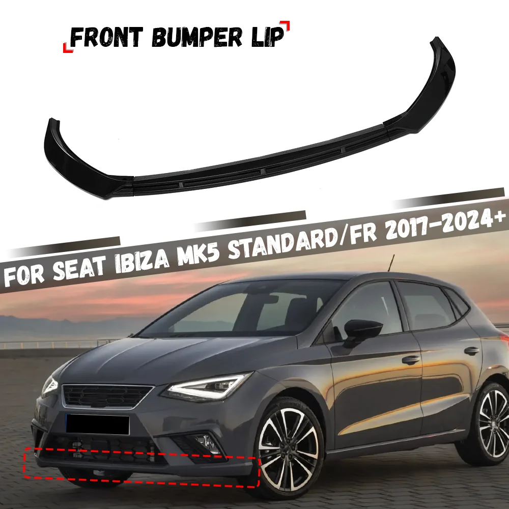 Для Seat Ibiza MK5 Standard/FR 6F KJ1 2017-2024 + автомобильный передний бампер, сплиттер, спойлер, диффузор, комплект кузова Canard