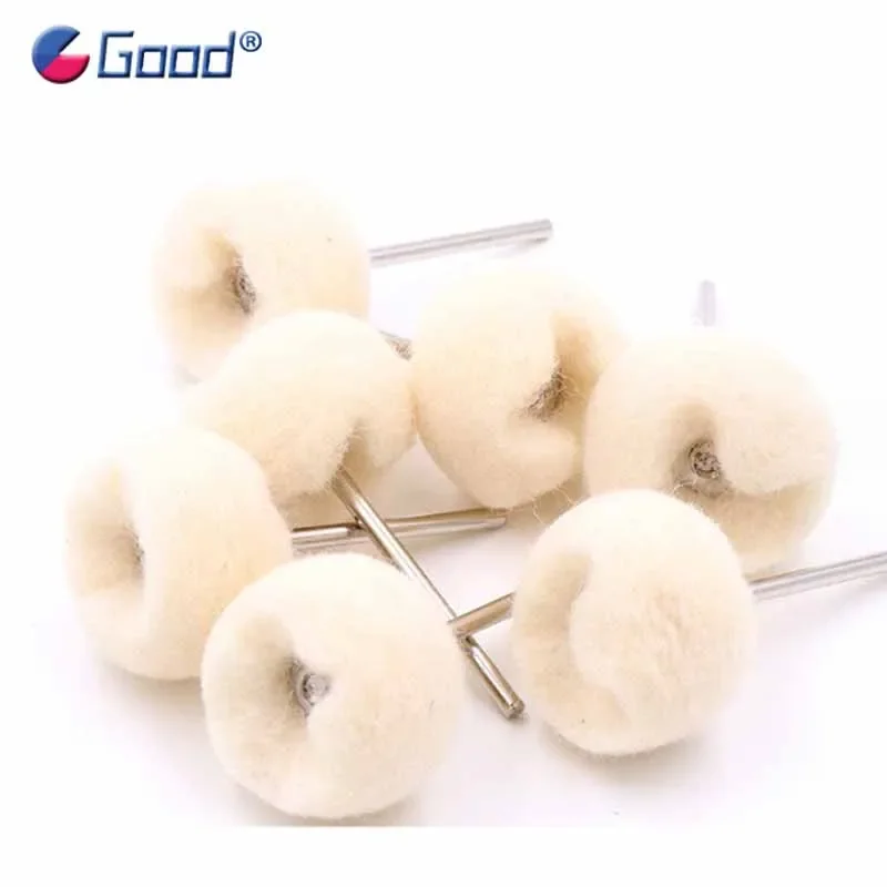 2.35/3 Shank Fine Wool Polishing Head Grinding Jewelry Metals Wheels Buffing Felt Cashmere Ball Brush Rotary Tool Parts