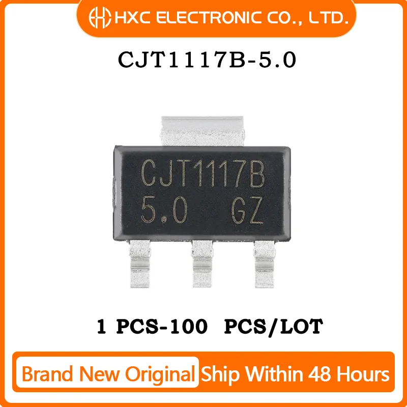 100pcs Original authentic CJT1117B CJT1117B-5.0 SOT-223 5V 1A low dropout linear regulator