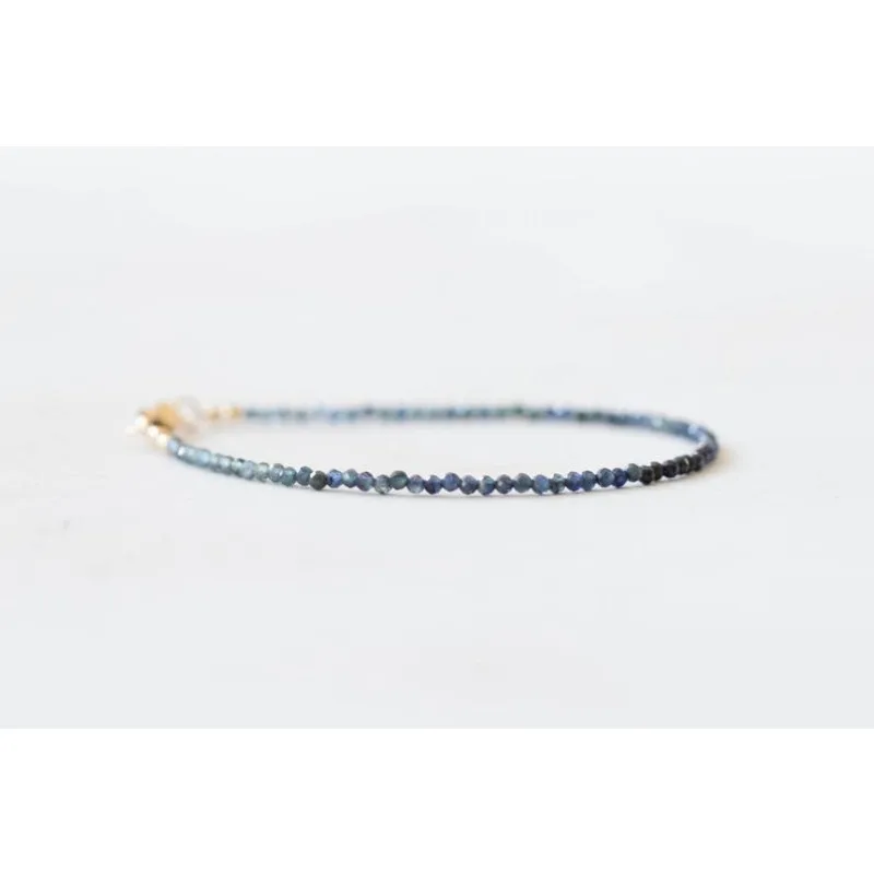 Miniature sapphire bracelet: Exquisite September birthstone jewelry
