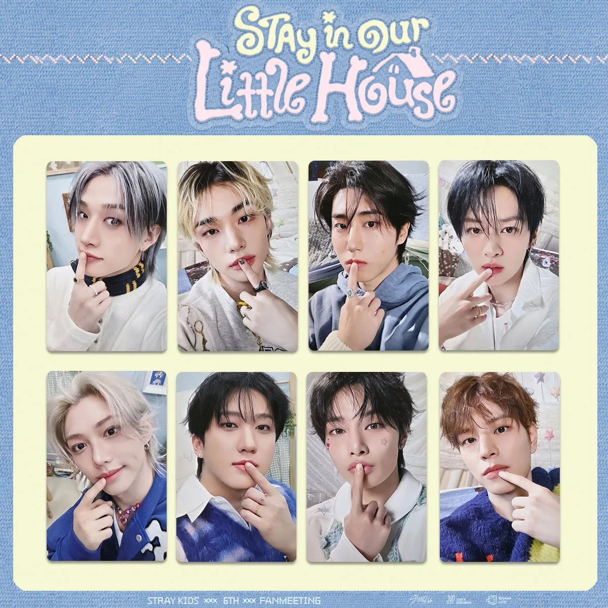 8PCS NEW KPOP Stray Kids FANMEETING STAY Our Little House Freebie