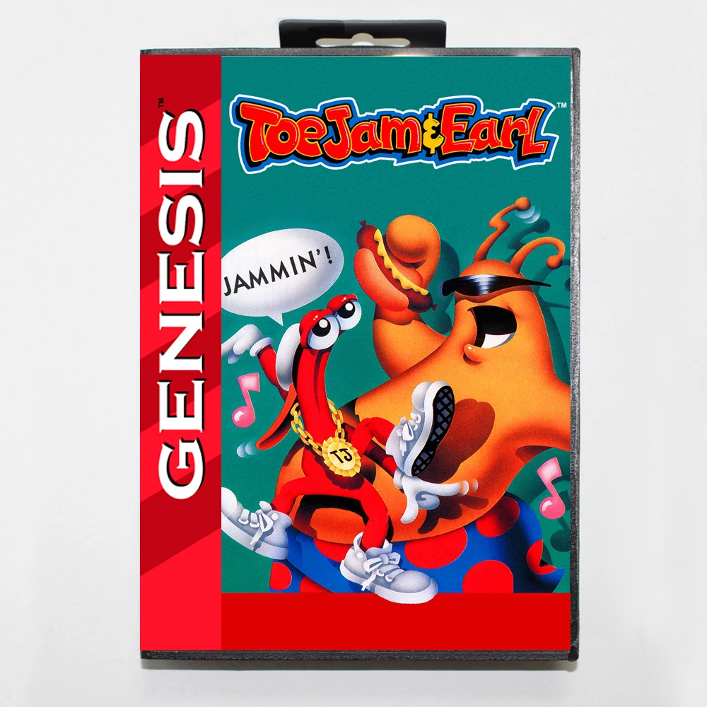 

ToeJam & Earl MD Game Card with Custom US Box for 16 Bit Sega Megadrive Genesis Console