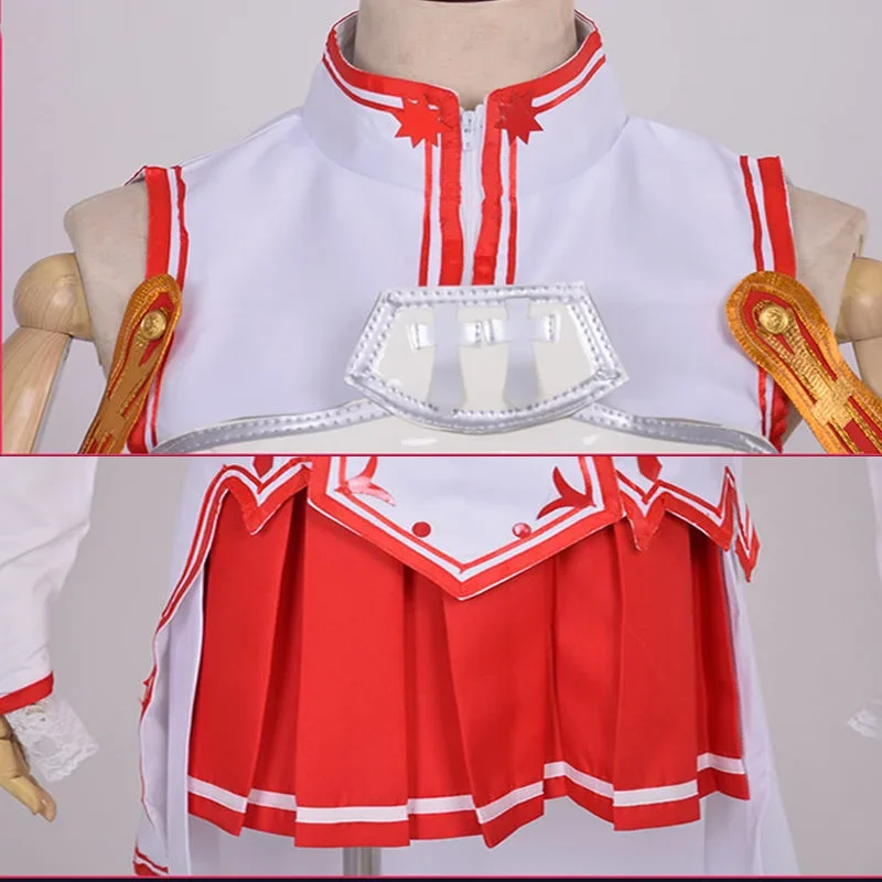 Anime espada arte on-line asuna yuuki cosplay trajes vestido trajes de halloween para as mulheres vestido role play uniforme roupas sexy