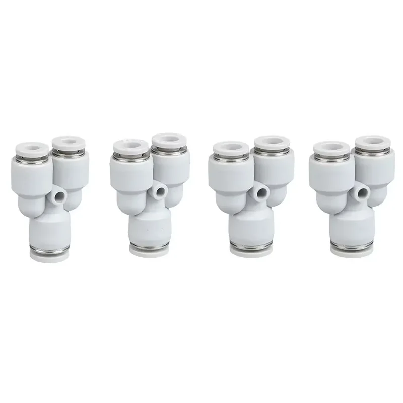 PY Pneumatic Air Hose Pipe Tube Quick Fitting fittings Connector Y shape 3 Way Type Divider 12MM 10MM 8MM 6MM 4MM 4 6 8