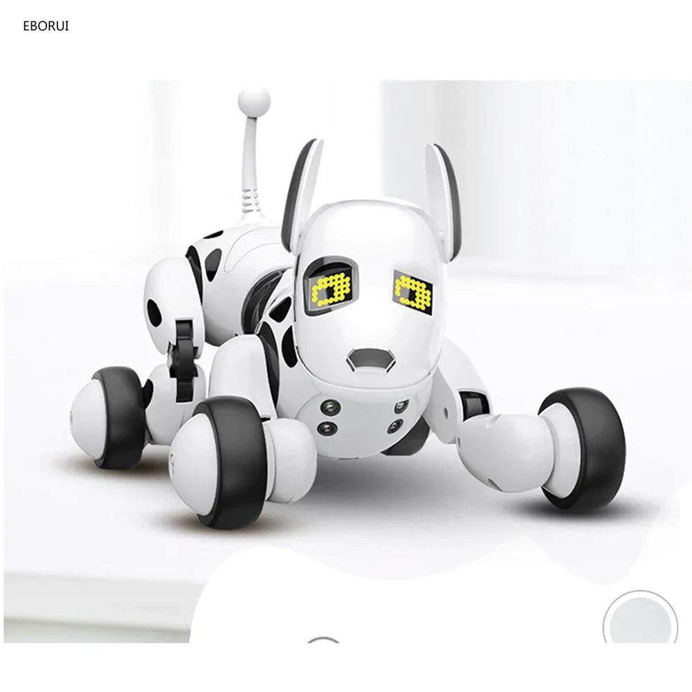 EBORUI 9007A Updated 2.4G Wireless RC Dog Remote Control Smart Dog Electronic Pet Educational Intelligent RC Robot Dog Toy Gift