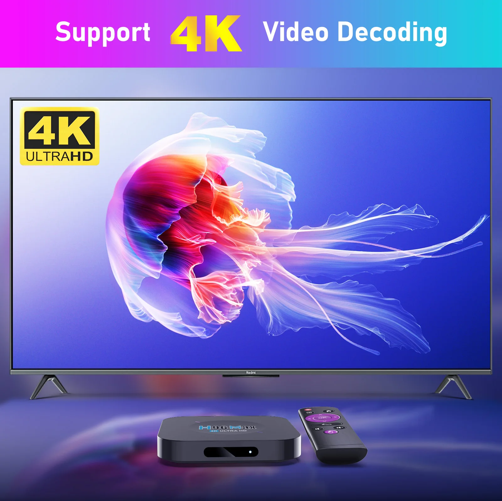 Boîtier TV H96 MAX M5, Android 11, Rockchip RK3318, 2 Go/16 Go, 4K, WiFi, 3D, décodeur, 1 Go/8 Go, lecteur multimédia avec commande vocale Google